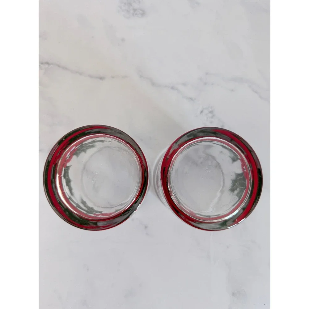 VTG Pair (2) Libbey‎ Holiday Glasses 